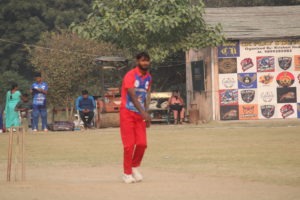 Spinner delivering a turning ball