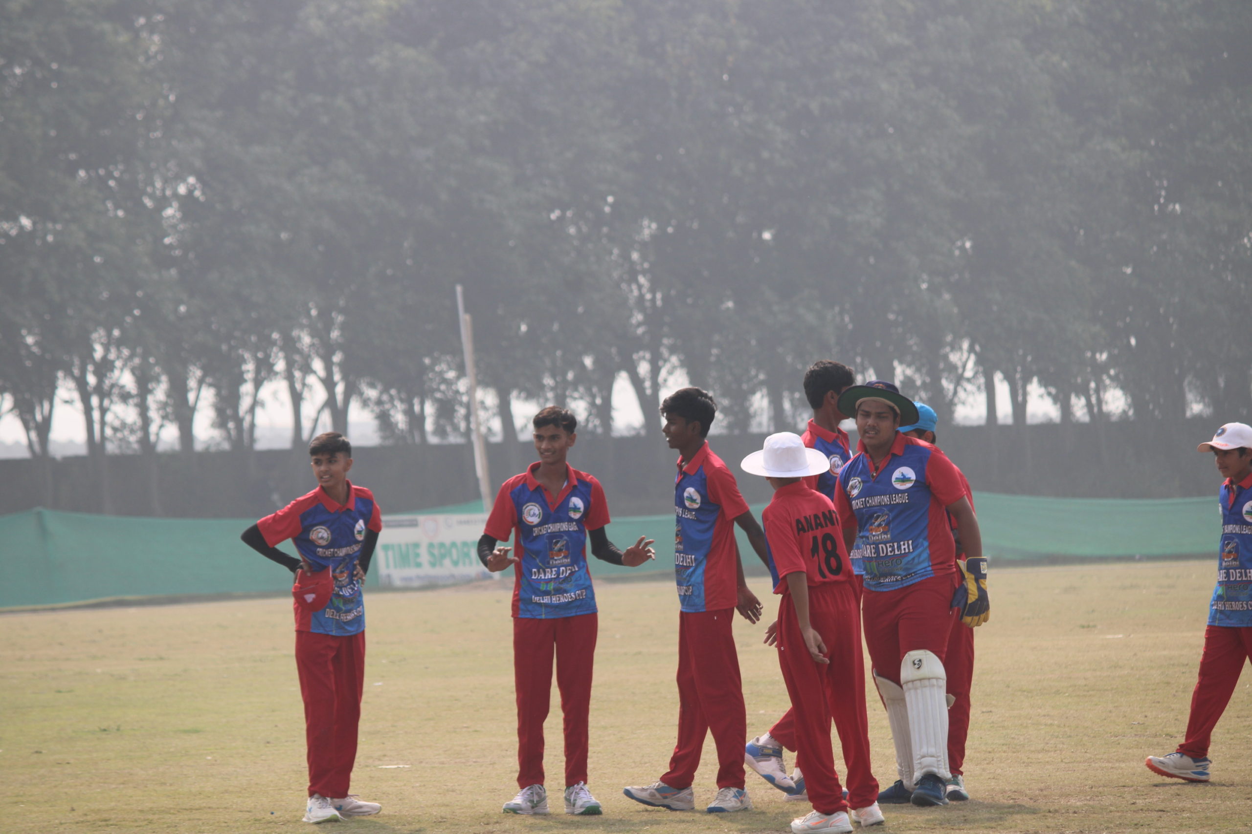 Young batsman practicing timing and footwork during open cricket trials in India
