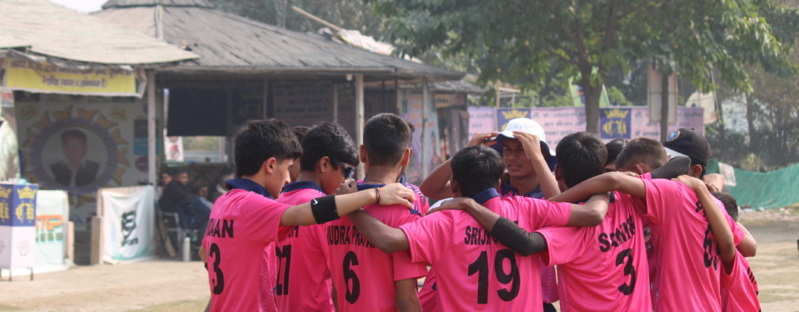 Aspiring cricketers performing in Cricket Trials in Delhi selection matches