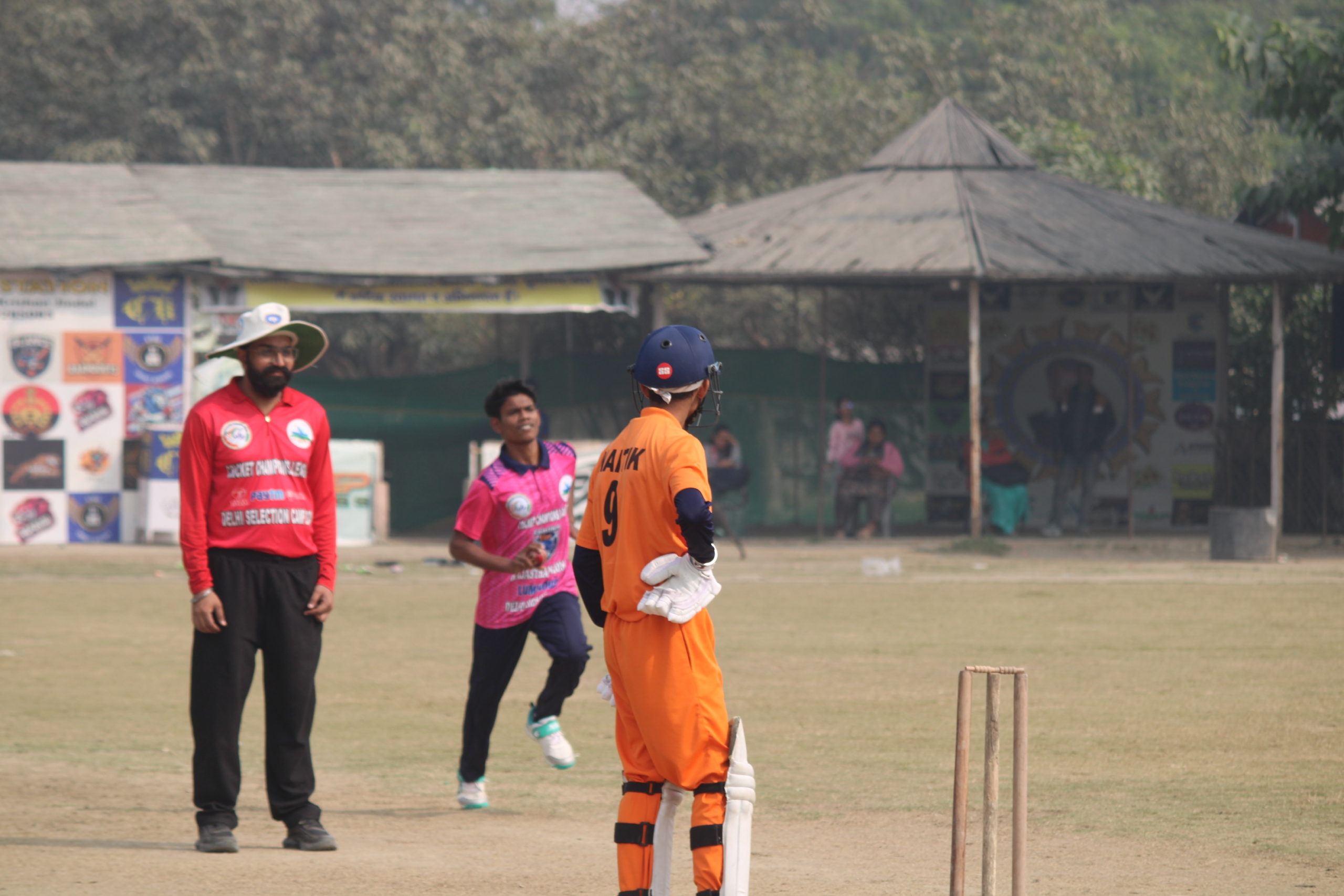 bowlers performing skill assessment at cricket trials in Faridabad