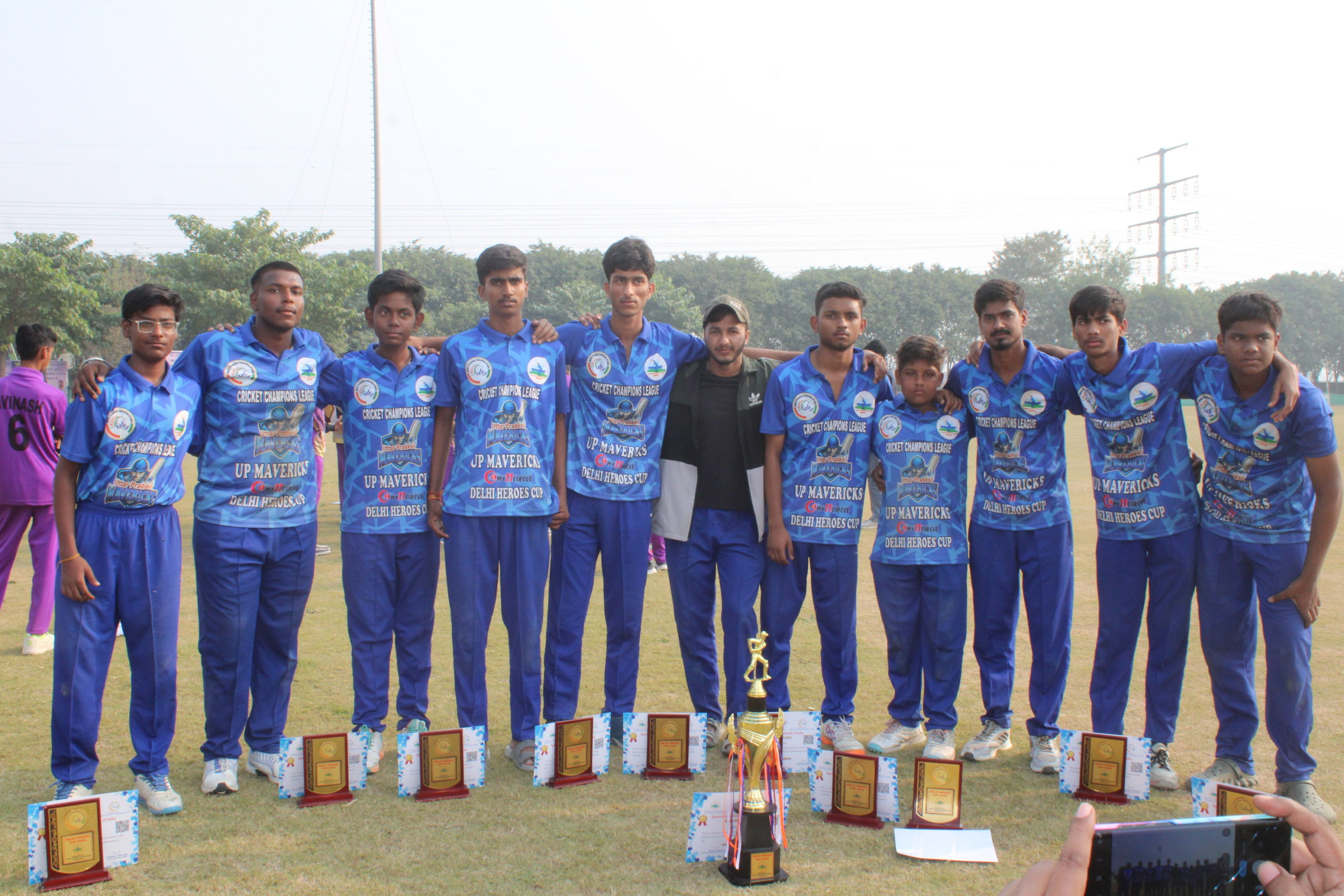 Players showcasing skills during GHC India railway cricket trials