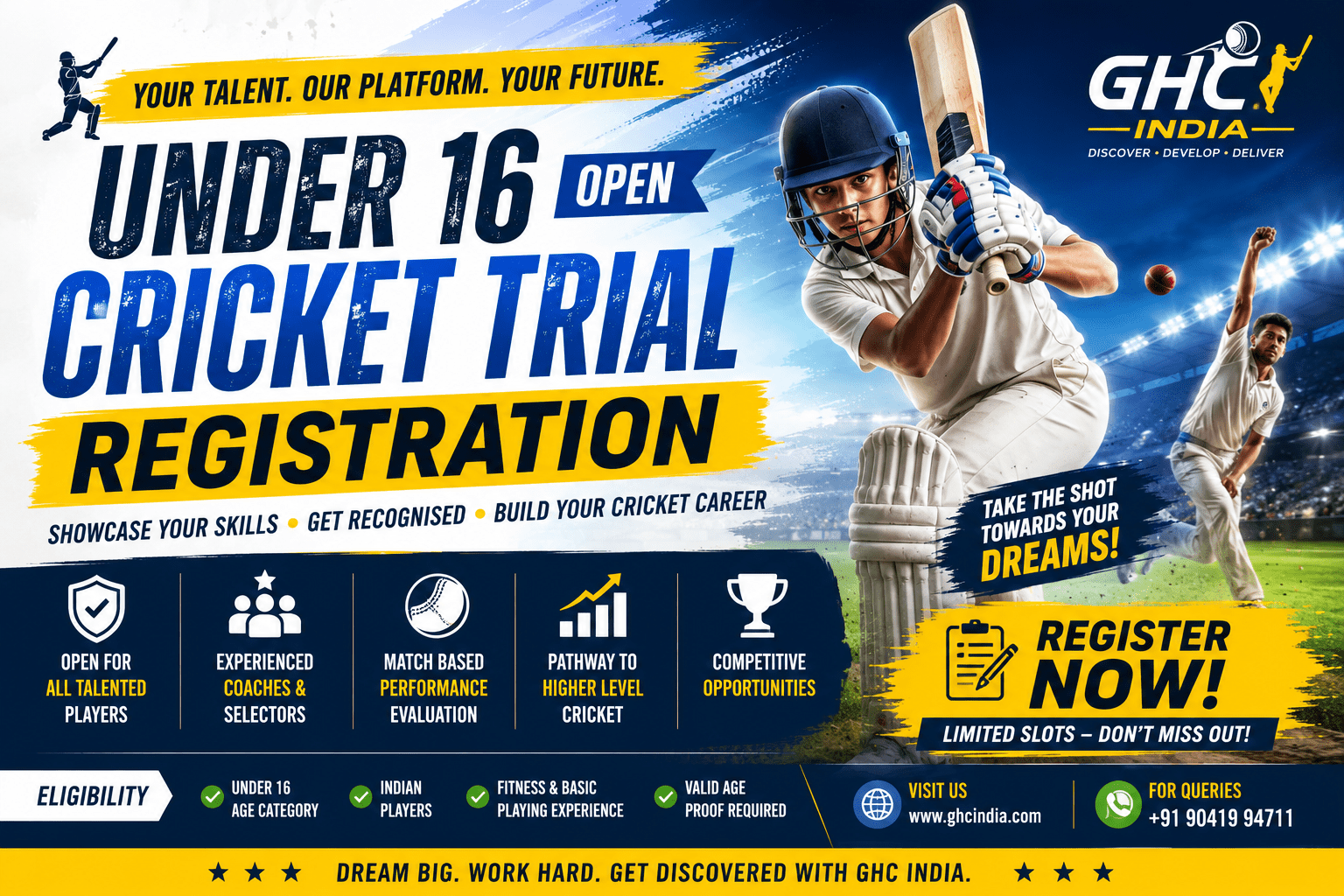 Under 16 Open Cricket Trial