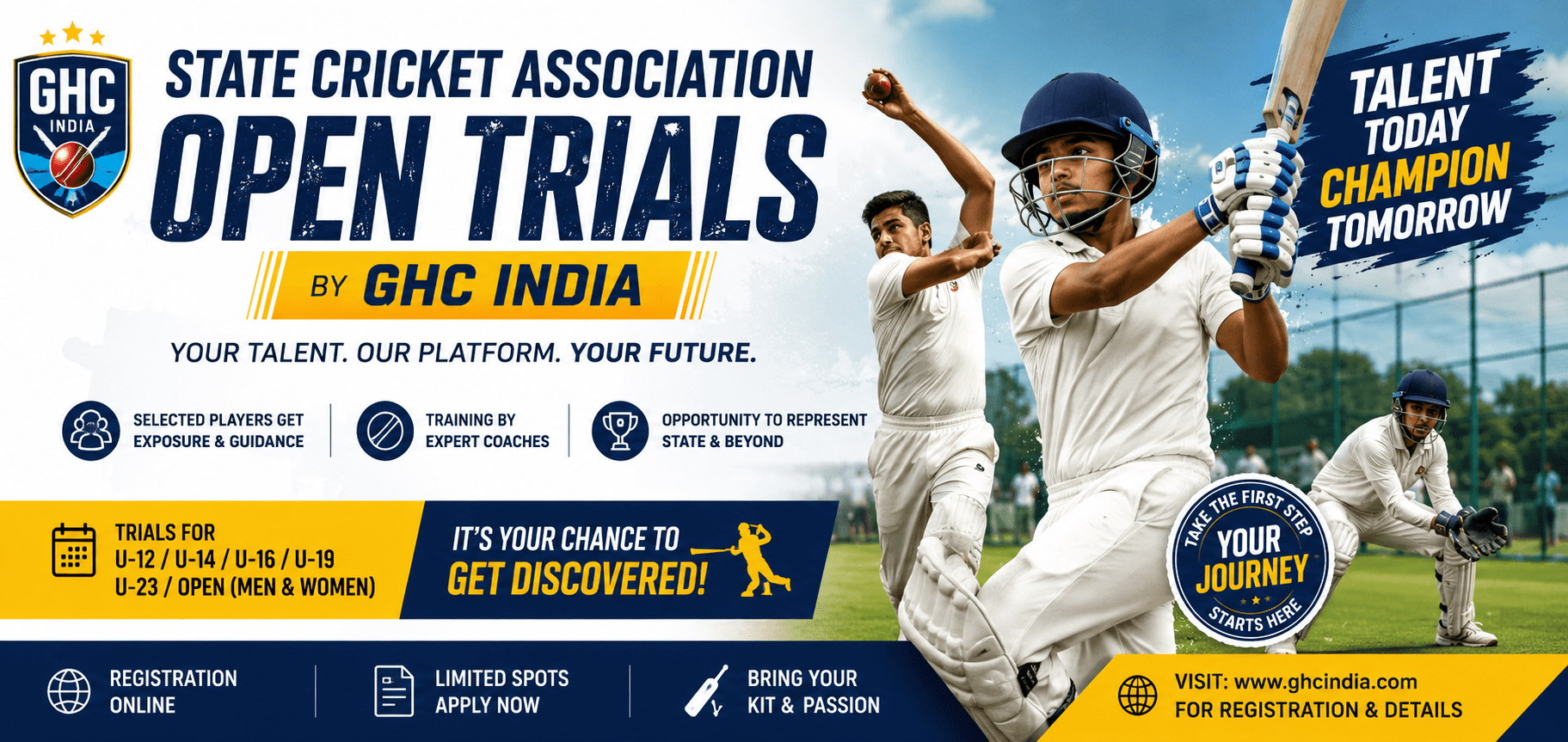 State Cricket Association Open Trials
