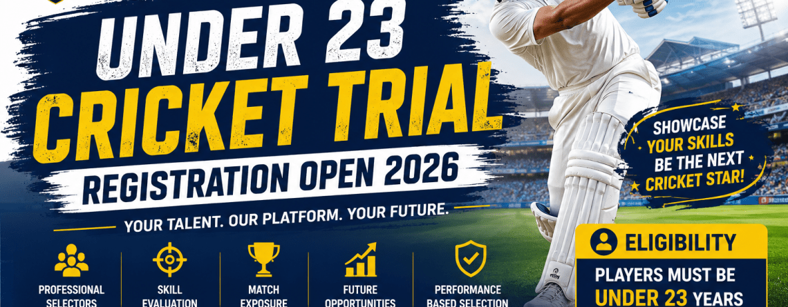 Under 23 Cricket Trial Registration GHC India 2026