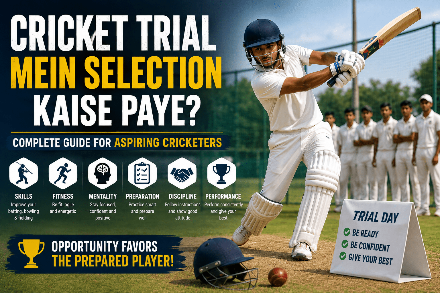 Cricket Trial Mein Selection Kaise Paye